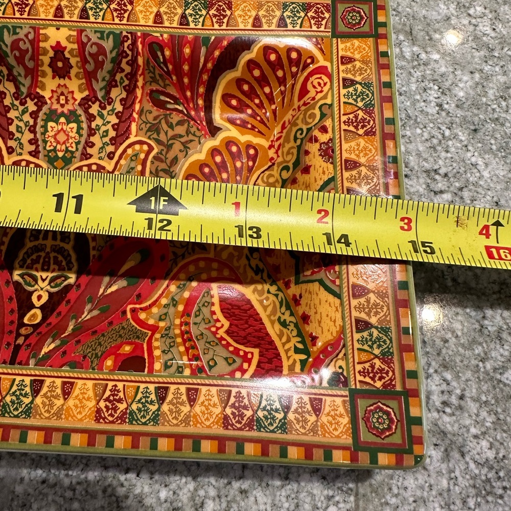 NWOT Colorful Rectangular Platter - Picture 9 of 11